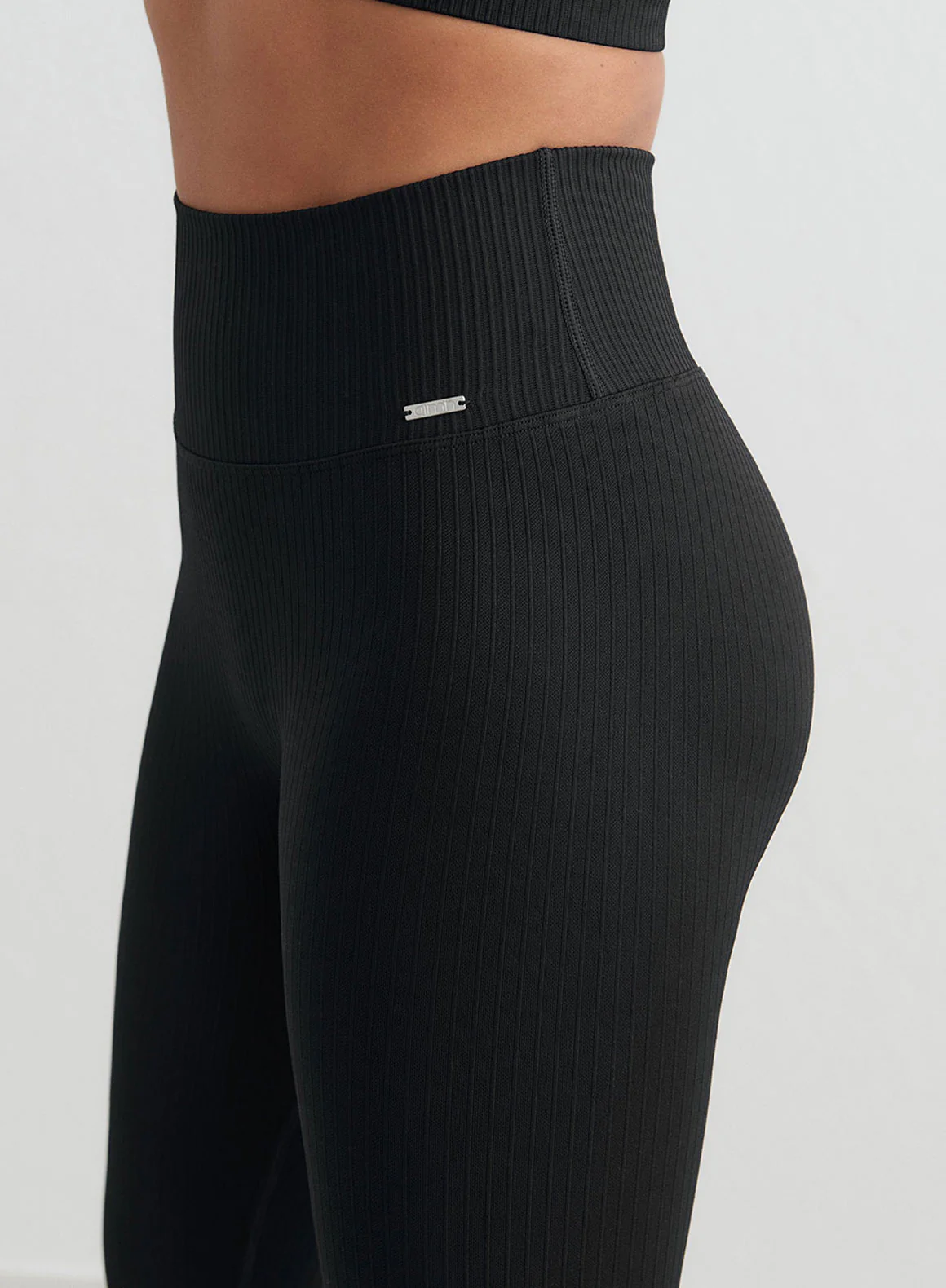 Black Ribbed Seamless Tights - Image 238