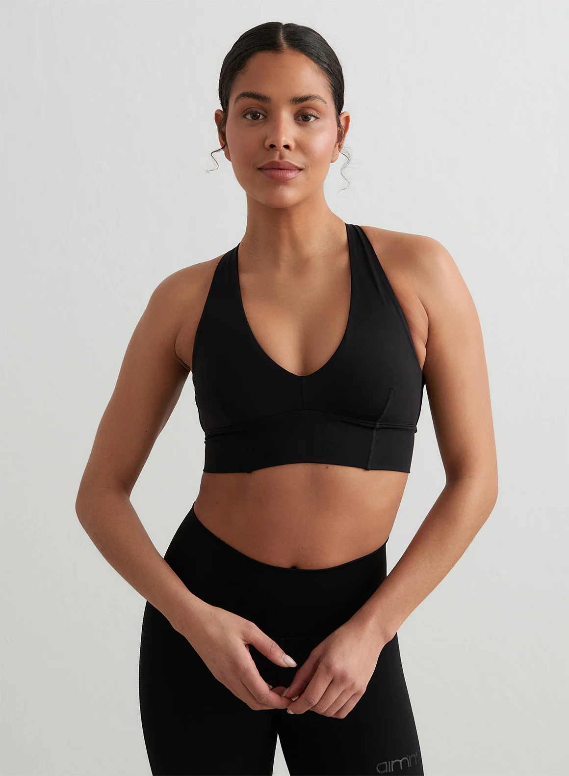 Black Sculpting Crossed Back Bra - Image 4