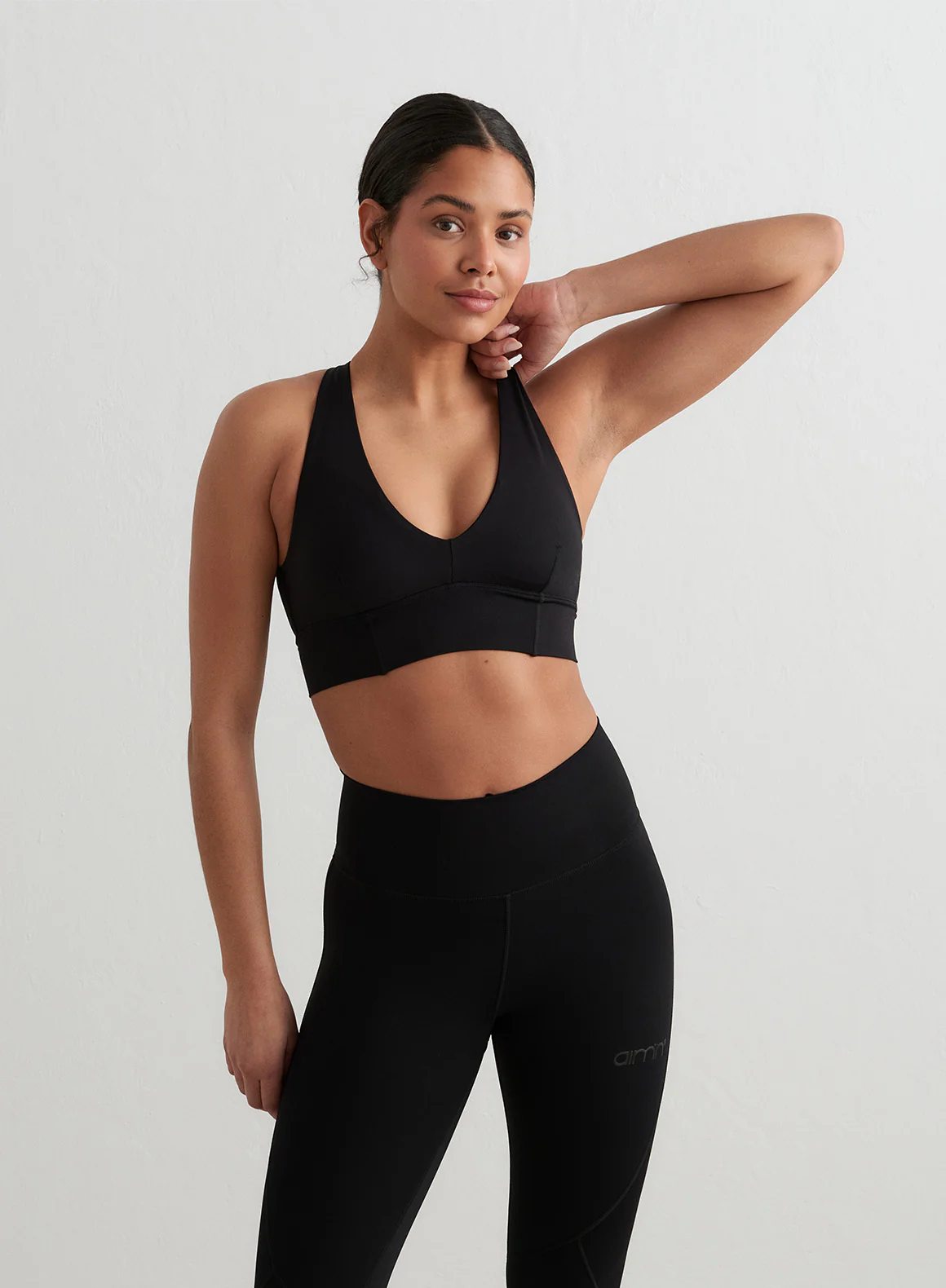 Black Sculpting Crossed Back Bra - Image 6