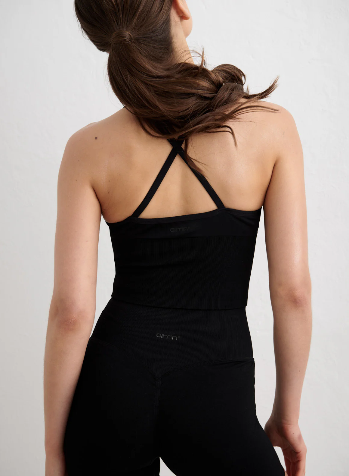 Black Shape Seamless Cross Back Bralette - Image 4